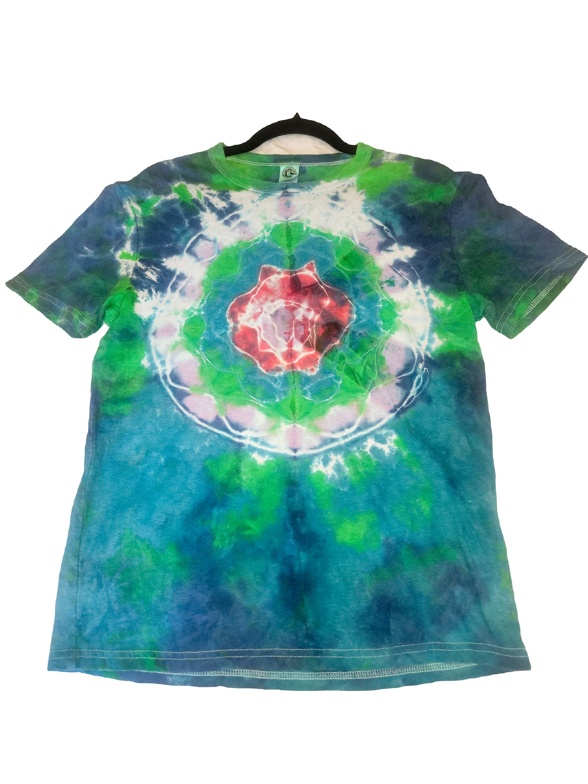 Alpine Rose Mandal — one-of-a-kind hand-dyed apparel by Bitter Buffalo Art, Breckenridge, Colorado.