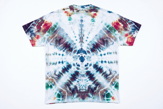 Large Stormwing Tie-Dye T-Shirt — one-of-a-kind hand-dyed apparel by Bitter Buffalo Art, Breckenridge, Colorado.
